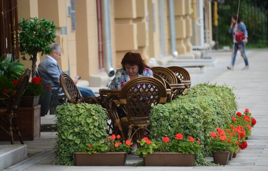 Improvement works on Moscow streets