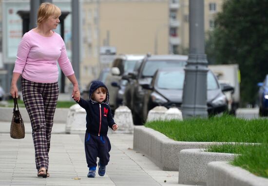 Improvement works on Moscow streets