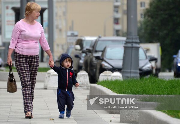 Improvement works on Moscow streets