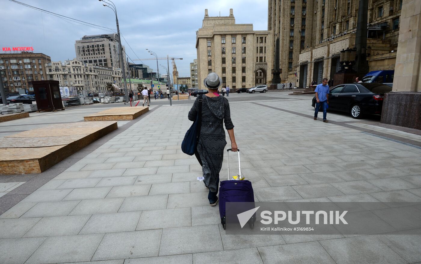 Improvement works on Moscow streets