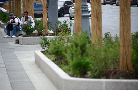 Improvement works on Moscow streets