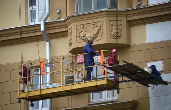 Improvement works on Moscow streets
