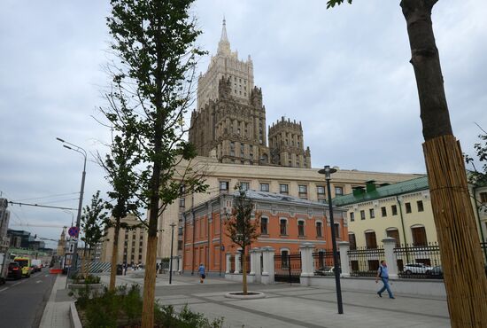 Improvement works on Moscow streets