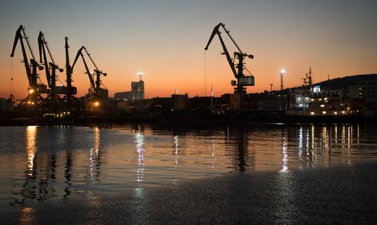 Commercial port of Novorossiysk