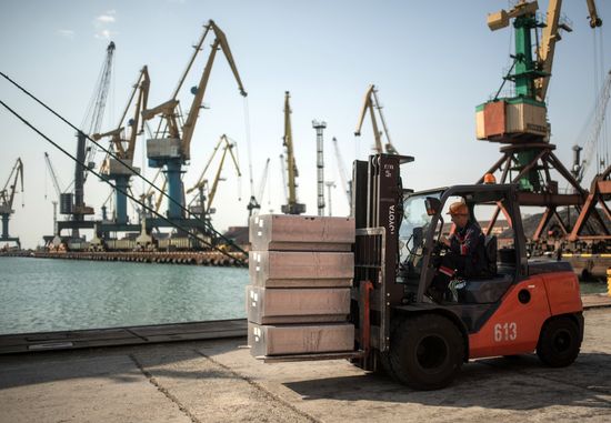Commercial port of Novorossiysk