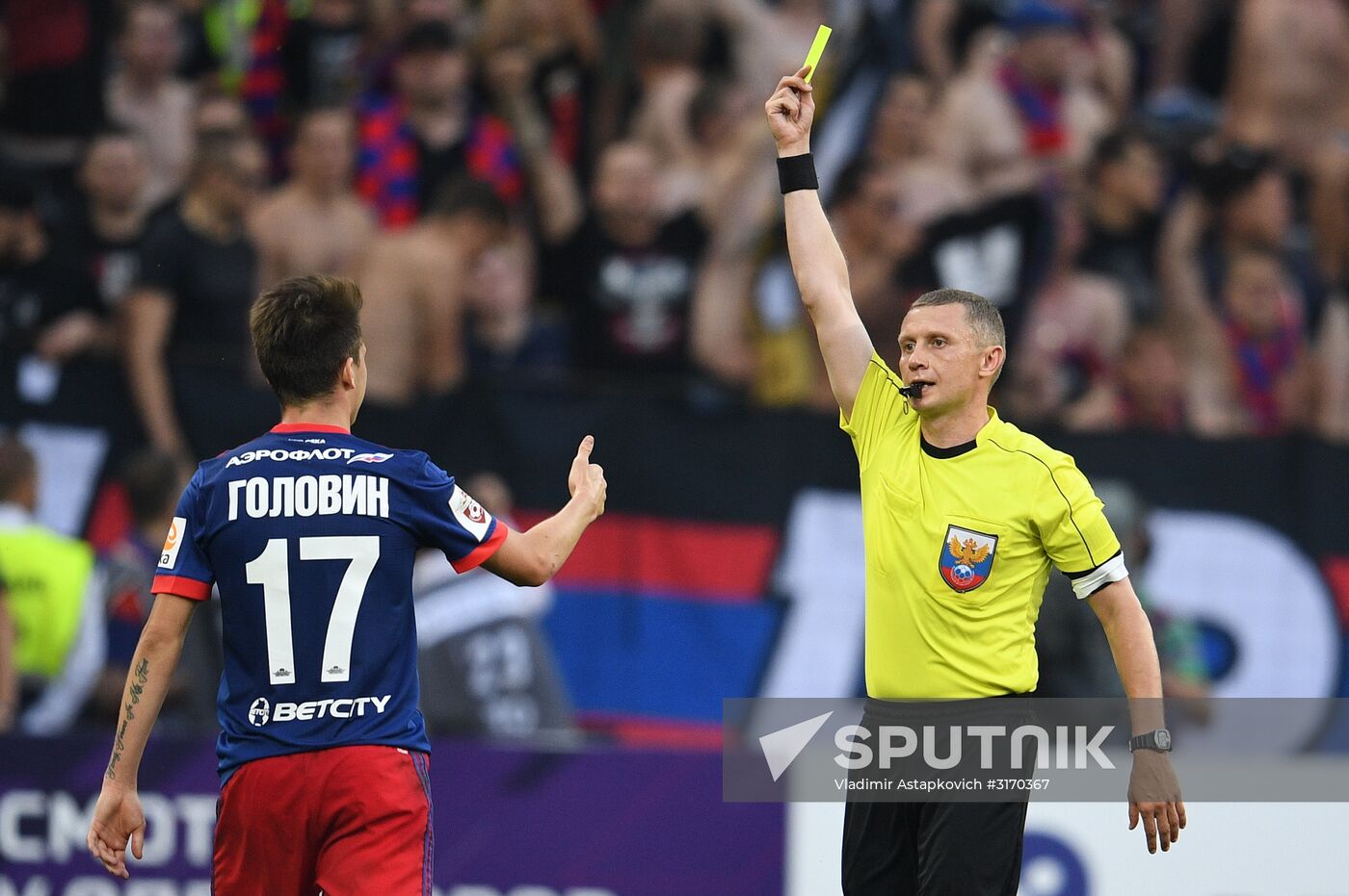 Football. Russian Premier League. CSKA vs. Spartak
