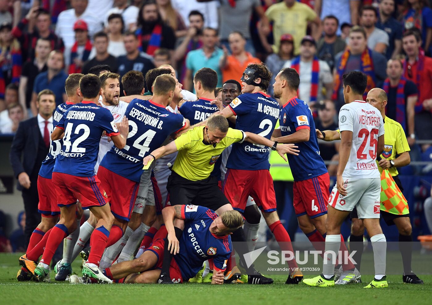 Football. Russian Premier League. CSKA vs. Spartak