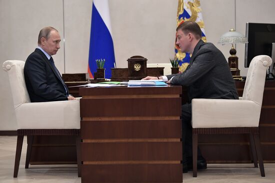 President Vladimir Putin meets with Pskov Region Governor Andrei Turchak