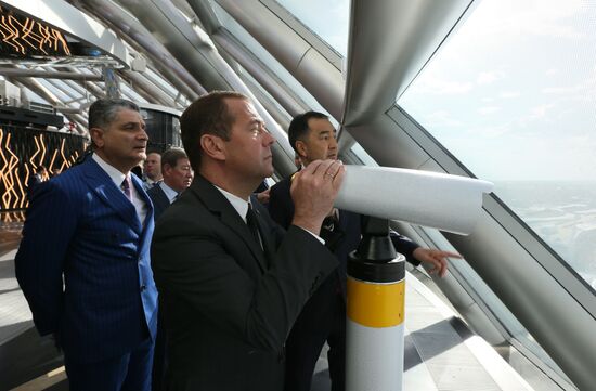 Russian Prime Minister Dmitry Medvedev visits Kazakhstan