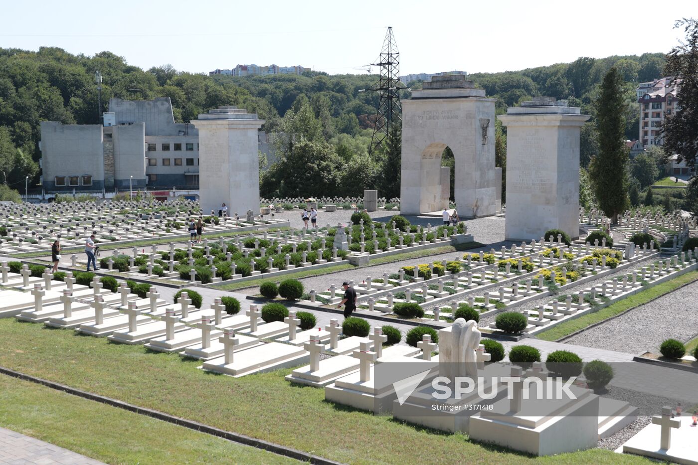 Polish military graves at Lychakiv cemetery in Lviv