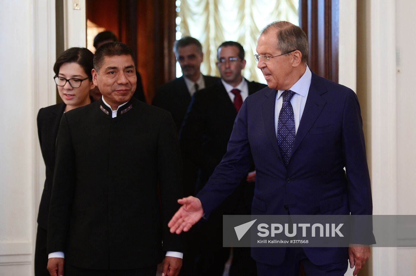 Foreign Minister Sergei Lavrov meets with Foreign Minister of Bolivia Fernando Huanacuni Mamani