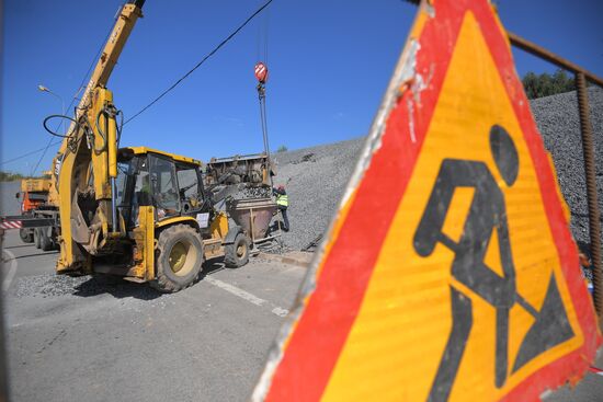 Slope protection works on Moscow Ring Road (MKAD)