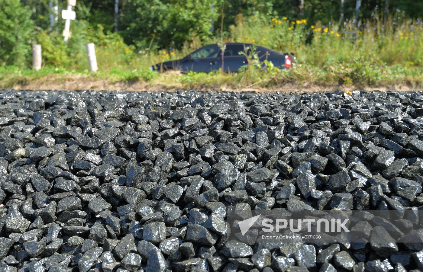 Slope protection works on Kiyevskoye Highway