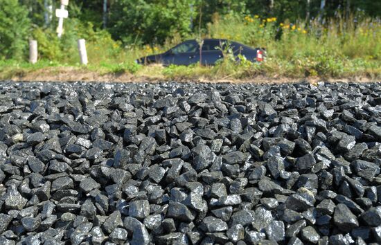 Slope protection works on Kiyevskoye Highway