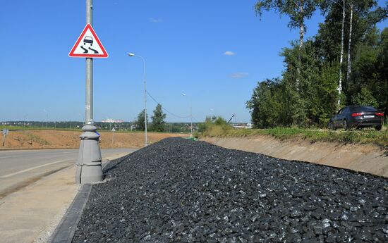 Slope protection works on Kiyevskoye Highway