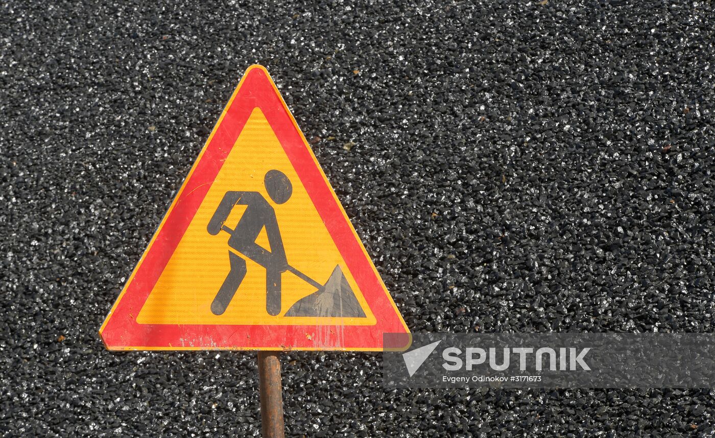 Slope protection works on Kiyevskoye Highway
