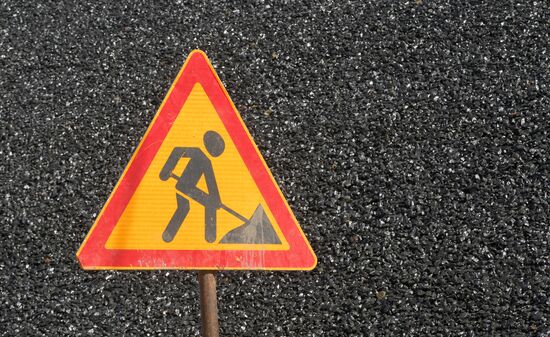 Slope protection works on Kiyevskoye Highway