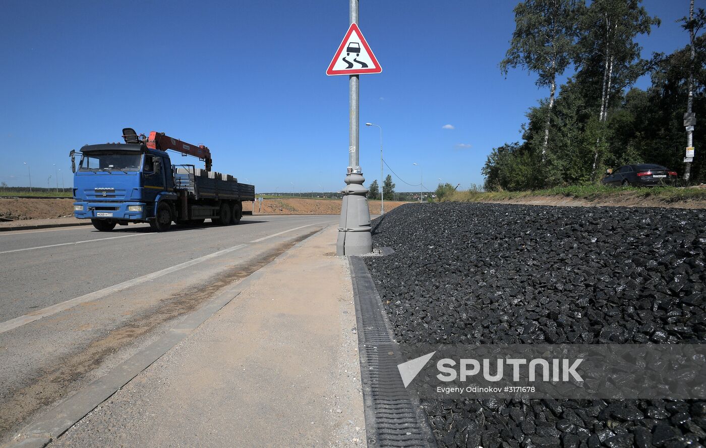 Slope protection works on Kiyevskoye Highway