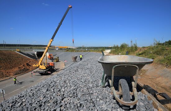 Slope protection works on Kiyevskoye Highway
