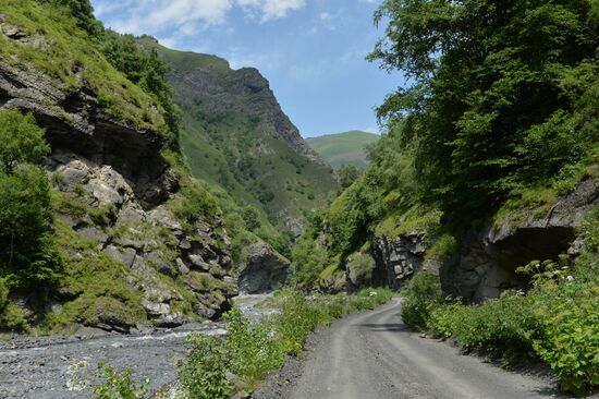 Mountainous areas in Chechnya
