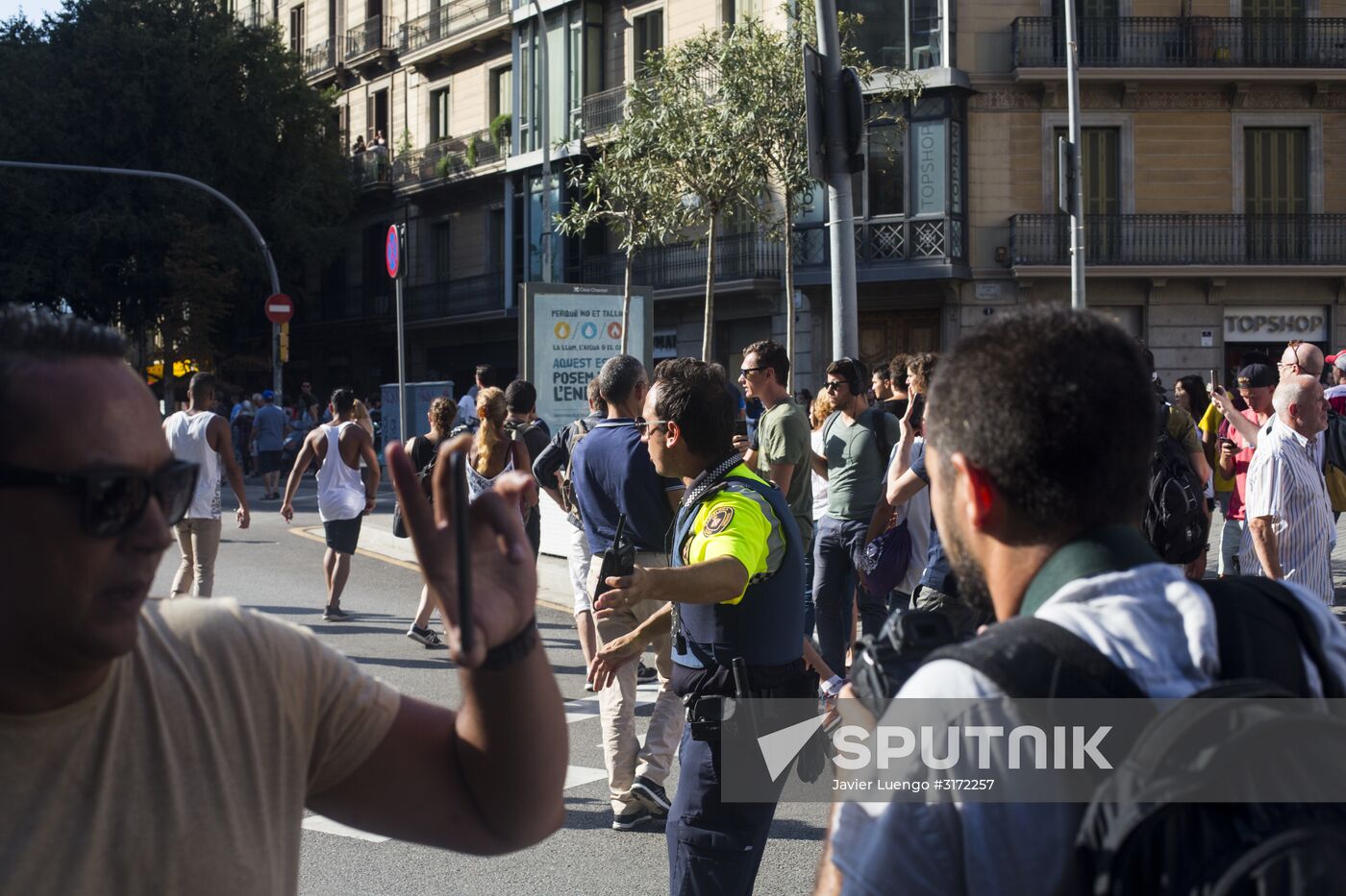 Site of terrorist attack in Barcelona