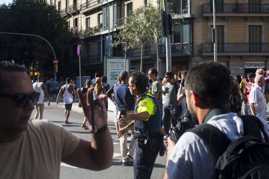 Site of terrorist attack in Barcelona