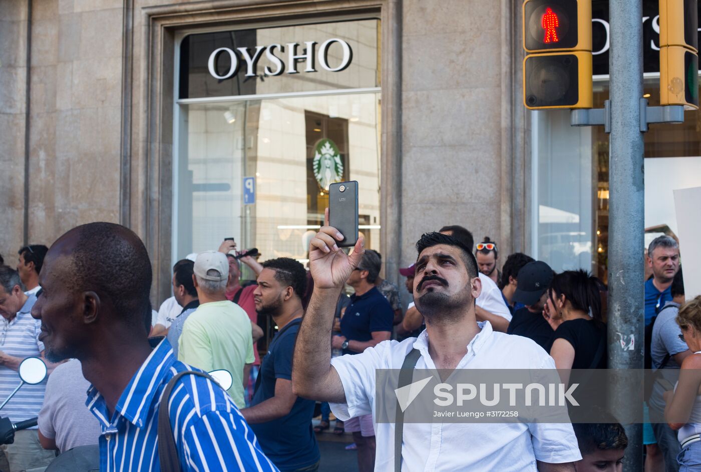 Site of terrorist attack in Barcelona