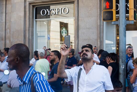 Site of terrorist attack in Barcelona