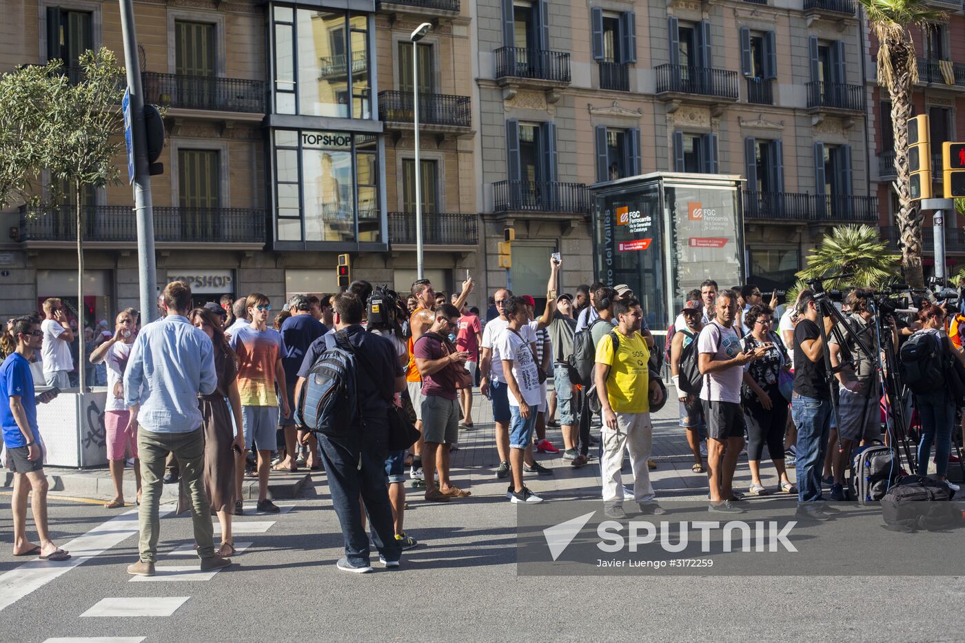 Site of terrorist attack in Barcelona
