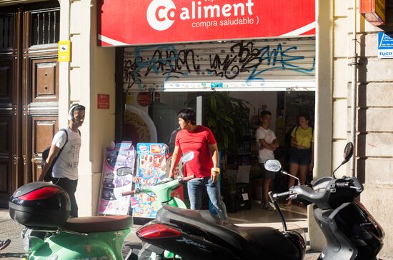 Site of terrorist attack in Barcelona