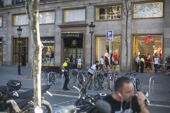 Site of terrorist attack in Barcelona