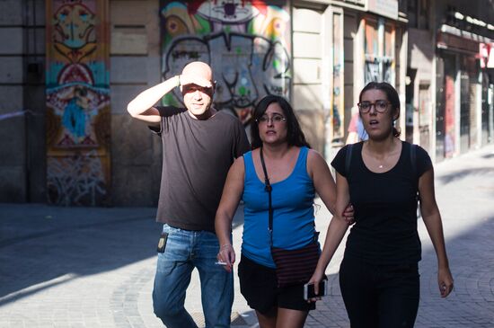Site of terrorist attack in Barcelona