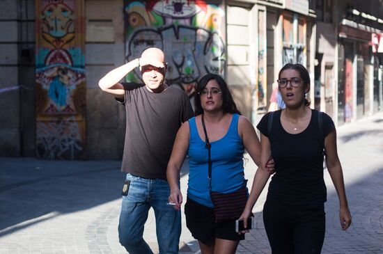 Site of terrorist attack in Barcelona