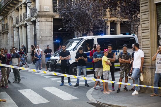 Site of terrorist attack in Barcelona
