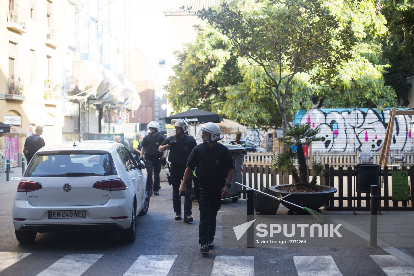 Site of terrorist attack in Barcelona