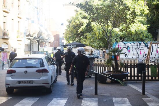 Site of terrorist attack in Barcelona