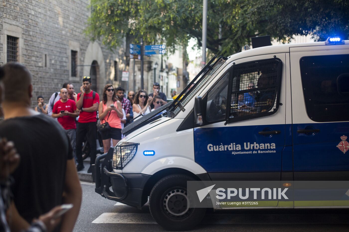 Site of terrorist attack in Barcelona