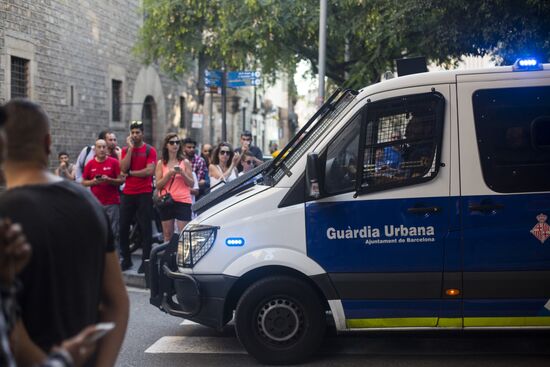 Site of terrorist attack in Barcelona