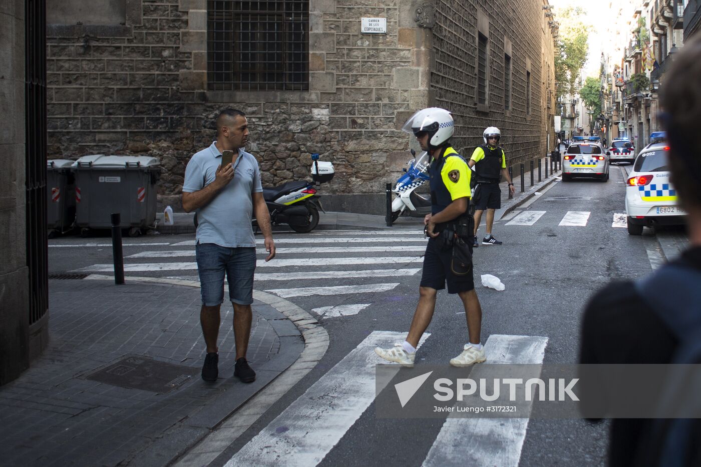 Site of terrorist attack in Barcelona