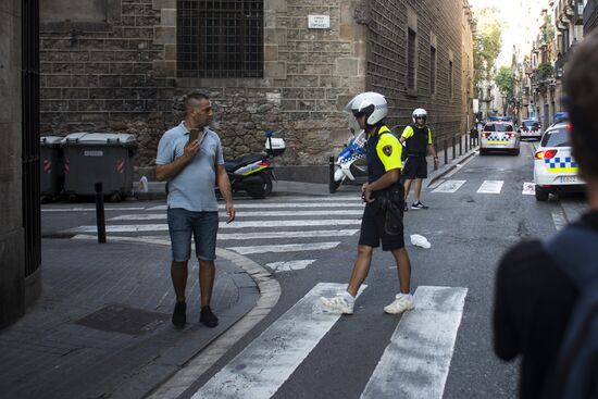 Site of terrorist attack in Barcelona