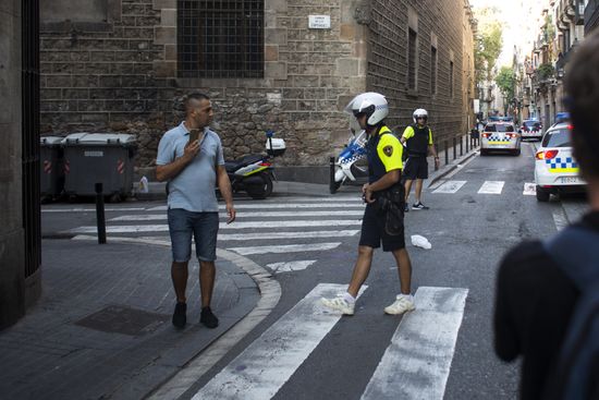 Site of terrorist attack in Barcelona