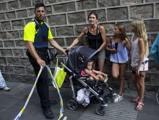 Site of terrorist attack in Barcelona