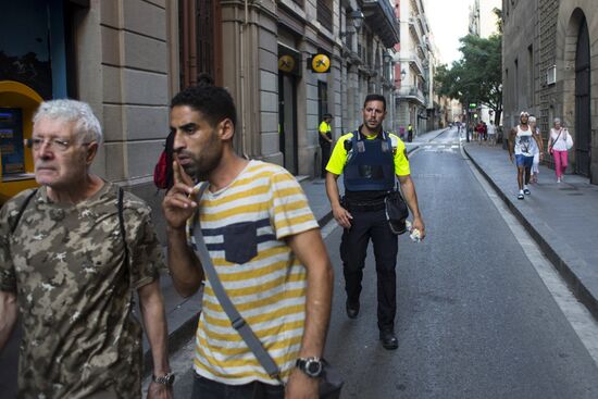 Site of terrorist attack in Barcelona