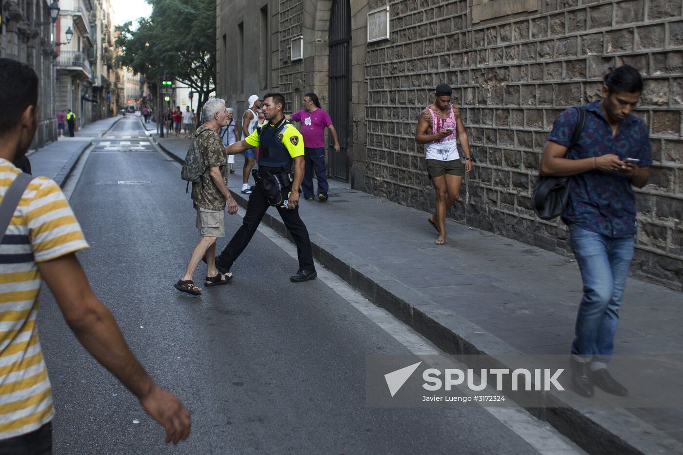 Site of terrorist attack in Barcelona