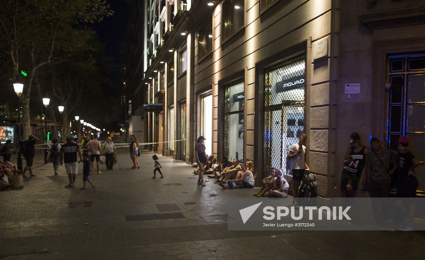 Site of terrorist attack in Barcelona