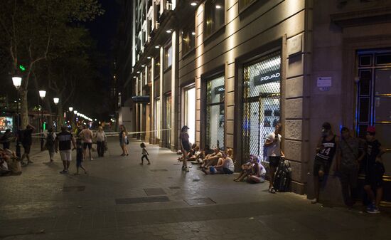 Site of terrorist attack in Barcelona