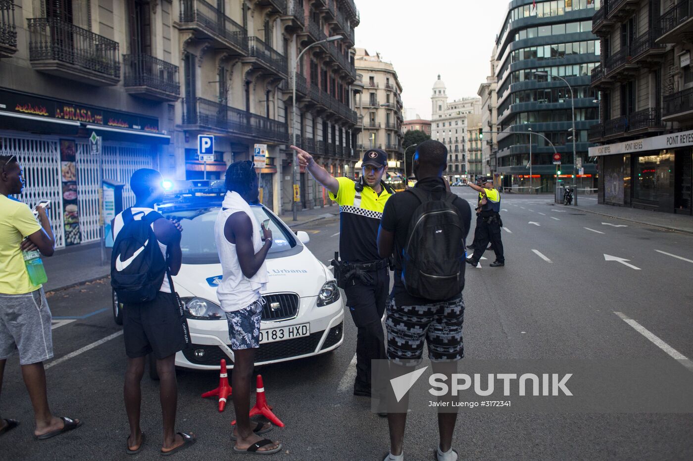 Site of terrorist attack in Barcelona