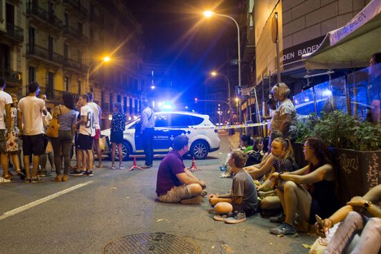 Site of terrorist attack in Barcelona