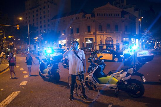Site of terrorist attack in Barcelona
