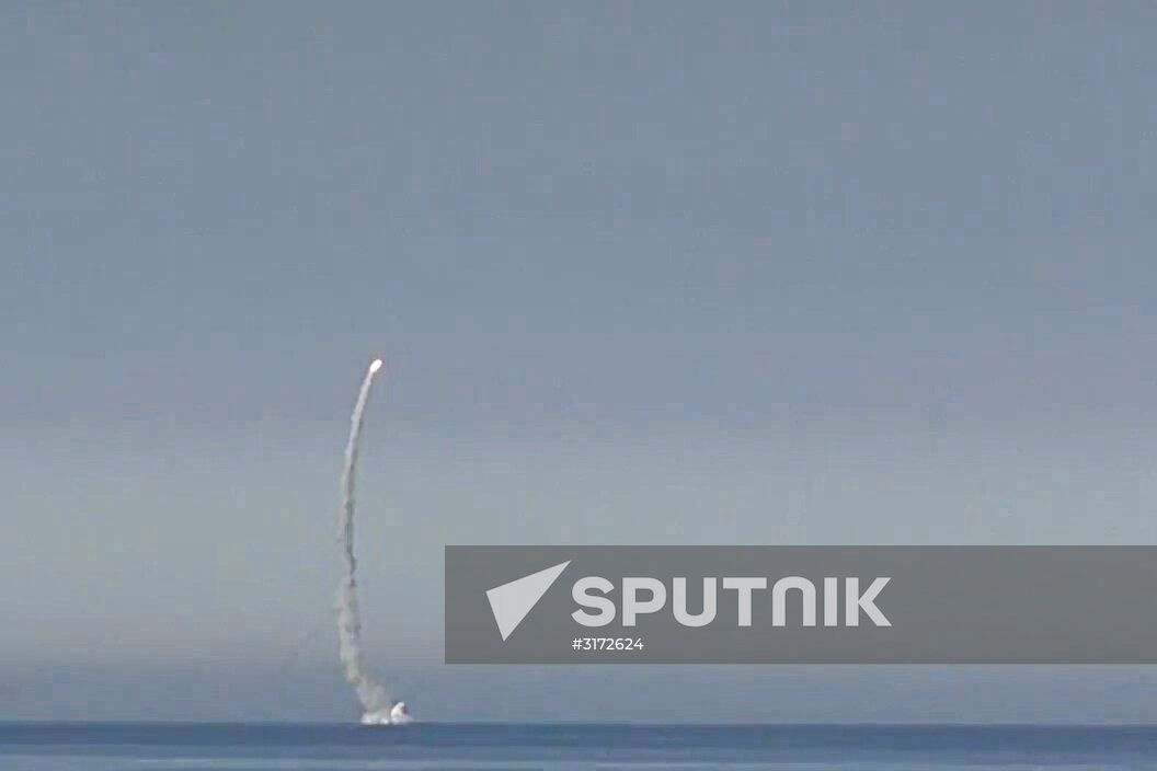 Northern Fleet's nuclear submarine Severodvinsk launches Kalibr cruise missile